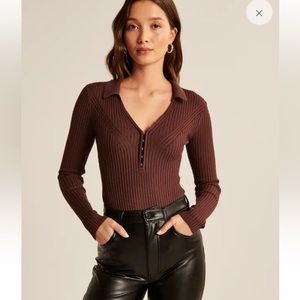 Abercrombie Hook-and-Eye Sweater Bodysuit